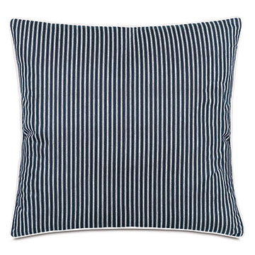  24X24 HALPRIN TICKING STRIPE DECORATIVE PILLOW