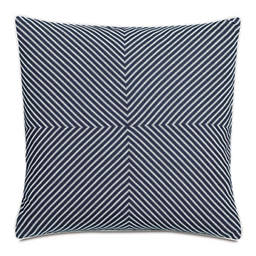  22X22 HALPRIN TICKING STRIPE DECORATIVE PILLOW