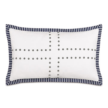  13X22 HALPRIN NAILHEADS DECORATIVE PILLOW