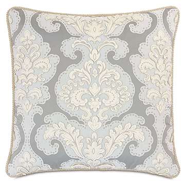  22X22 JOLENE DAMASK DECORATIVE PILLOW