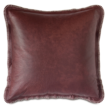  20X20 KILBOURN LEATHER DECORATIVE PILLOW