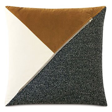  20X20 MEDARA COLOR BLOCK DECORATIVE PILLOW