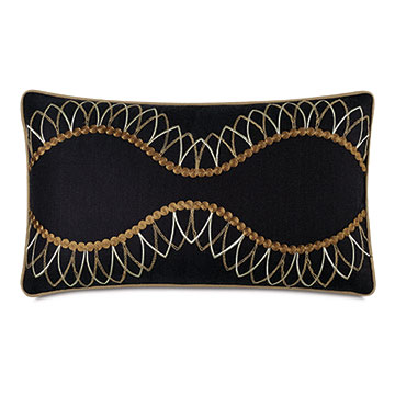  15X26 MIDORI EMBROIDERED DECORATIVE PILLOW