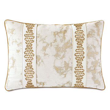  16X22 MARCEAU METALLIC MARBLE DECORATIVE PILLOW