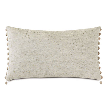  13X22 MARCEAU GOLD DOTTED DECORATIVE PILLOW