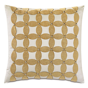  20X20 MARCEAU APPLIQUE DECORATIVE PILLOW