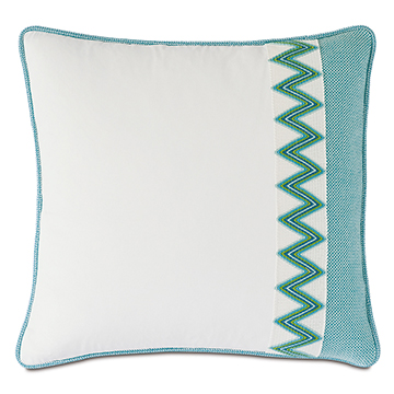  22X22 NAMALE WOVEN TRIM DECORATIVE PILLOW