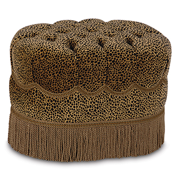  16X24X19 TOGO COIN OVAL TUFTED OTTOMAN