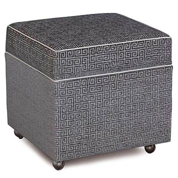  19X19X20 MURANO TAUPE STORAGE BOXED OTTOMAN