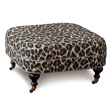  26X26X15 BAGIRA SPOT OTTOMAN ON CASTERS