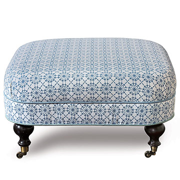  26X26X15 PASHA SKY OTTOMAN ON CASTERS