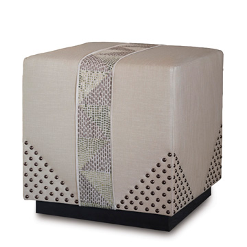 ̩ 19X19X19 TERYN SEQUINED OTTOMAN