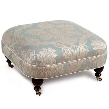  26X26X15 CARLYLE OTTOMAN ON CASTERS