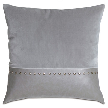  22X22 SAFFORD NAILHEAD DECORATIVE PILLOW