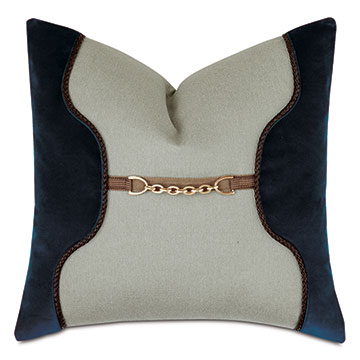  22X22 STEEPLECHASER SADDLE DECORATIVE PILLOW