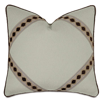  22X22 STEEPLECHASER DIAMOND TAPE DECORATIVE PILLOW