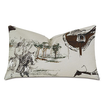  13X22 STEEPLECHASER EQUESTRIAN DECORATIVE PILLOW