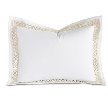 ά 20X27 JULIET WHITE/IVORY STANDARD SHAM