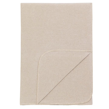 ̺ 52X80 BRERA THROW/NATURAL BLANKET STITCH