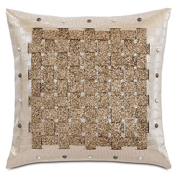 ׵ 18X18 VALENTINA BASKETWEAVE DECORATIVE PILLOW