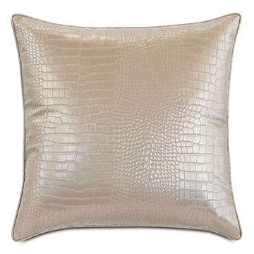 ׵ 22X22 VALENTINA FAUX SNAKESKIN DECORATIVE PILLOW