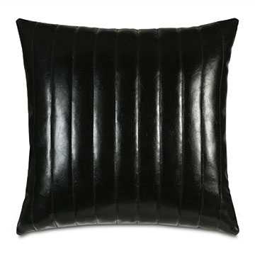  22X22 ZELDA FAUX LEATHER DECORATIVE PILLOW