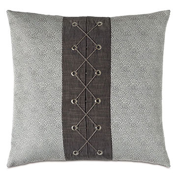  22X22 ZEPHYR WOVEN TRIM DECORATIVE PILLOW