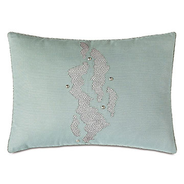  16X22 ZEPHYR NAILHEAD DECORATIVE PILLOW